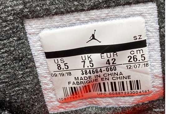 AIR 384664-060 BLACK RETRO OG INFRARED 2019 6 384664-060 JORDAN 0704